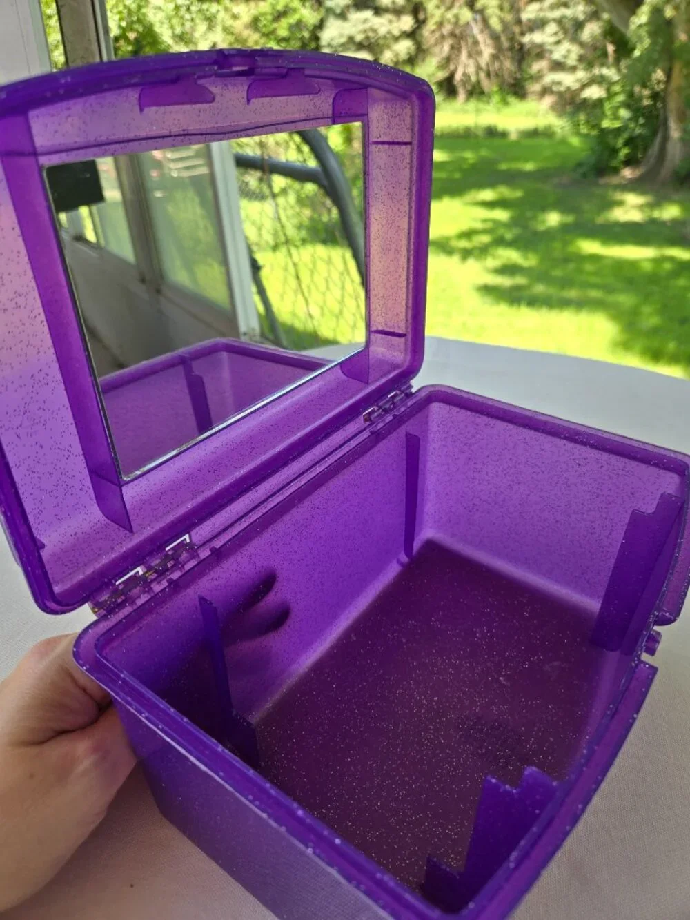 Caboodles Makeup Nails Case Purple Silver Glitter Metallics Jellies Millennial